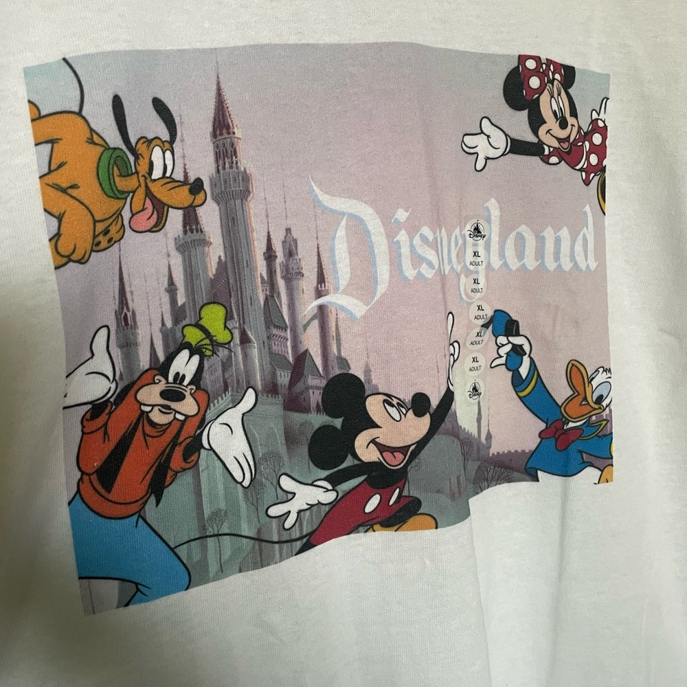 Disney White Short Sleeve Tee with Cartoon Graphic - Picture 2 of 2